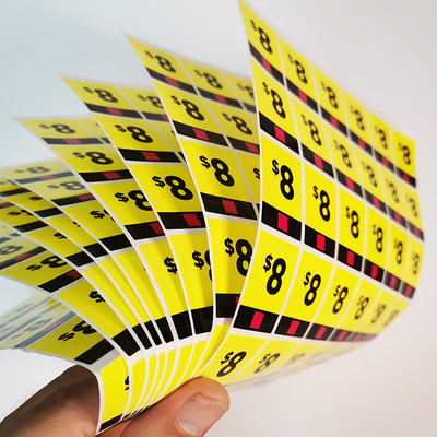 BOPP Marketing Custom Retail Stickers CMYK طباعة ملصقات ترويجية دائمة