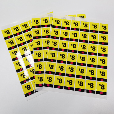 BOPP Marketing Custom Retail Stickers CMYK طباعة ملصقات ترويجية دائمة