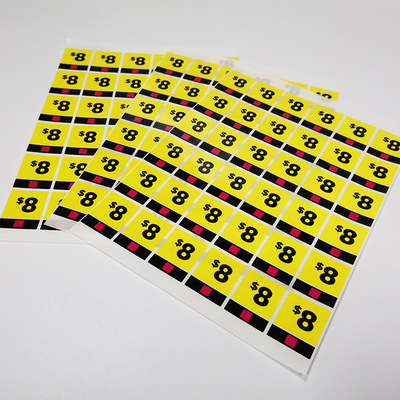 ملصقات BOPP CMYK ذات تصميم مخصص ملصقات لامعة مخصصة لإثبات العبث