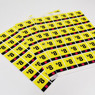 ملصقات BOPP CMYK ذات تصميم مخصص ملصقات لامعة مخصصة لإثبات العبث