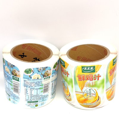 CMYK Digital Juice Beverage BOPP أبيض شبه منحرف مقاوم للماء