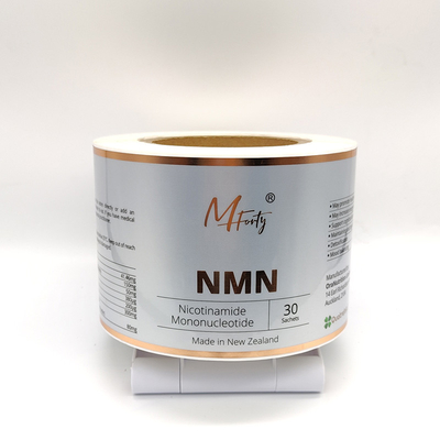ملصقات الزجاجات الورقية التجميلية CMYK White Label مستحضرات التجميل