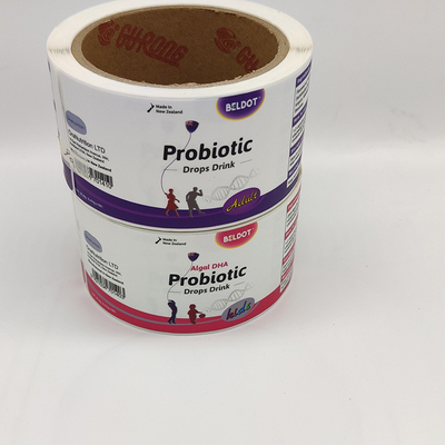 BOPP PET Label Pharmaceutical Products Pharma Jar Labels لاصق قابل للإزالة