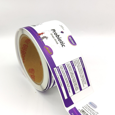 BOPP PET Label Pharmaceutical Products Pharma Jar Labels لاصق قابل للإزالة