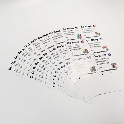 BOPP Film Variable Data Label طباعة QR Code Digital Print Label